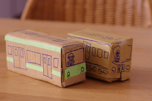 手作り電車のおもちゃ 育児ブログ