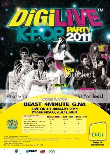 DiGiLive DiGi to host a Live K pop Party in 2011