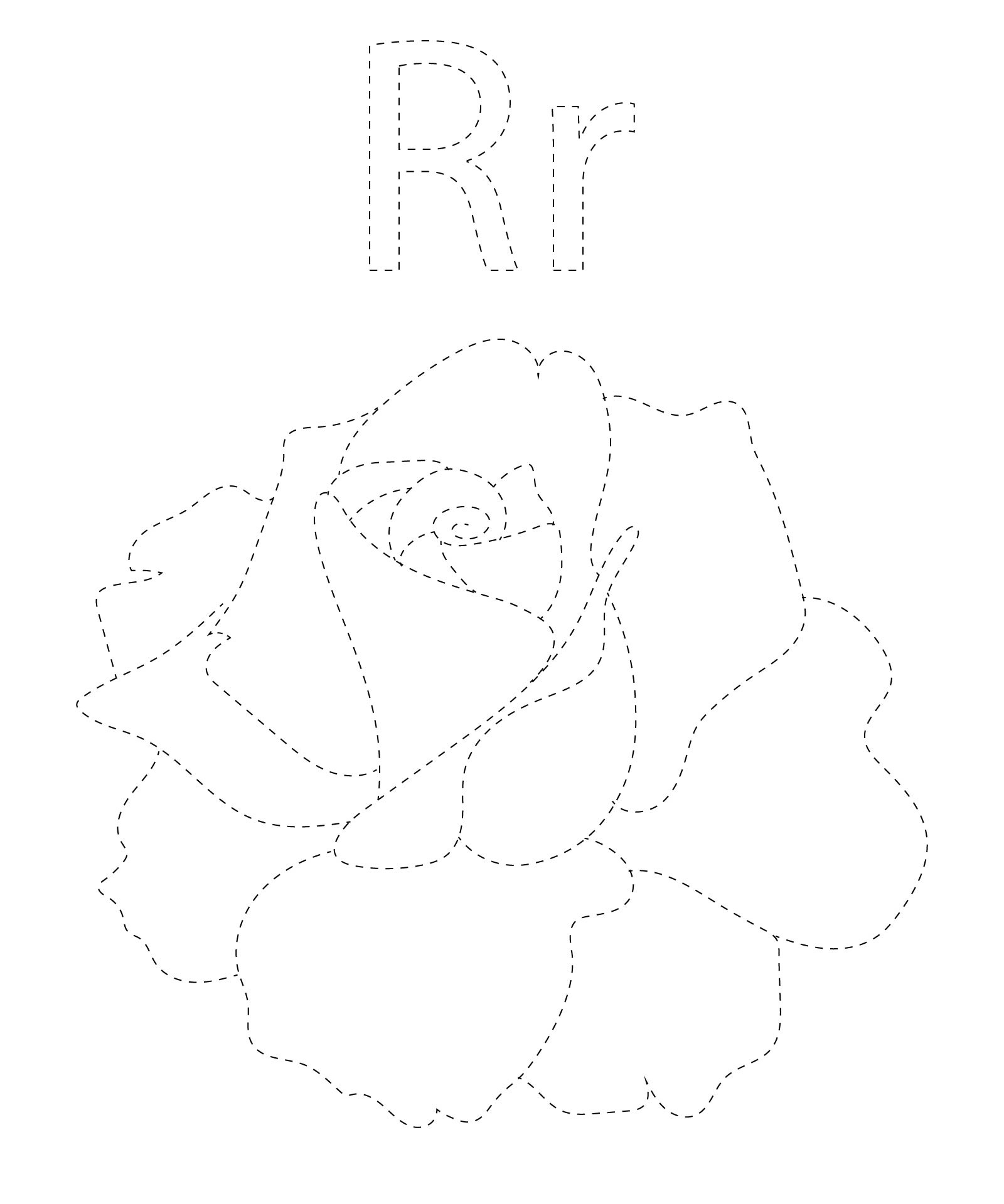 4 Best Images of Rose Tracing Printable - Rose Tattoo ...
