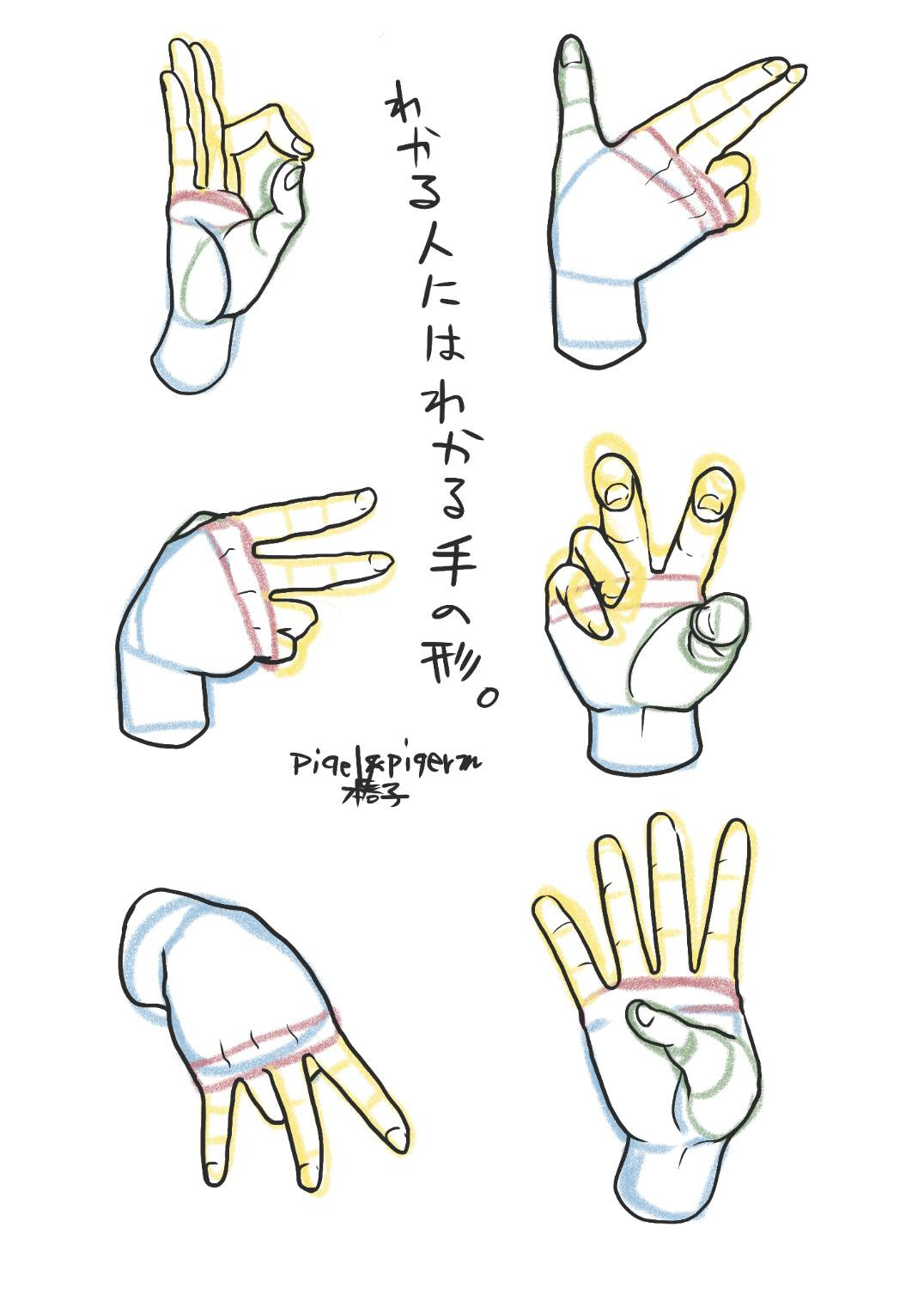 お絵描き講座パルミーで 手と足の描き方 を勉強してみたよ ピケピケメモ