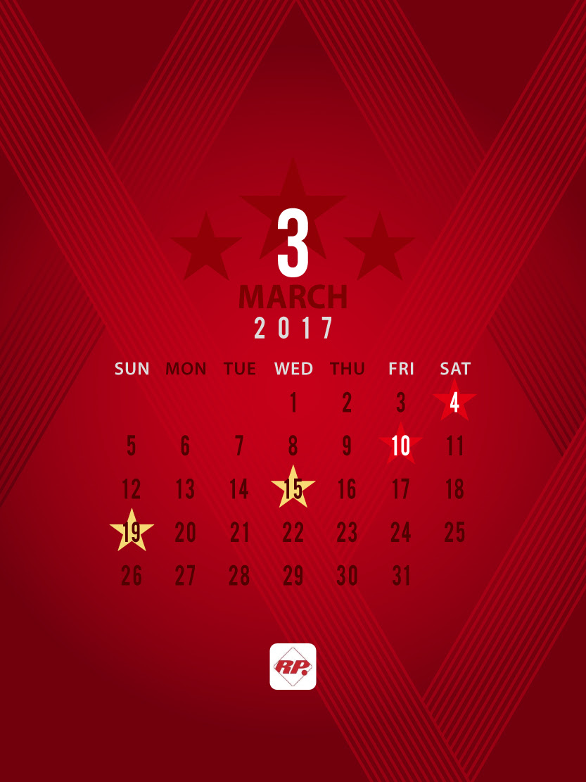 Reds待受 17年3月待受カレンダー公開 レッズプレス