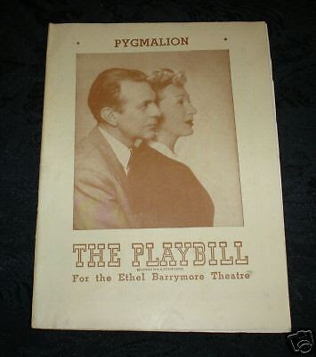 Playbill-PYGMALION-Raymond-Massey-Gertrude-Lawrence-Melville-Cooper-1946