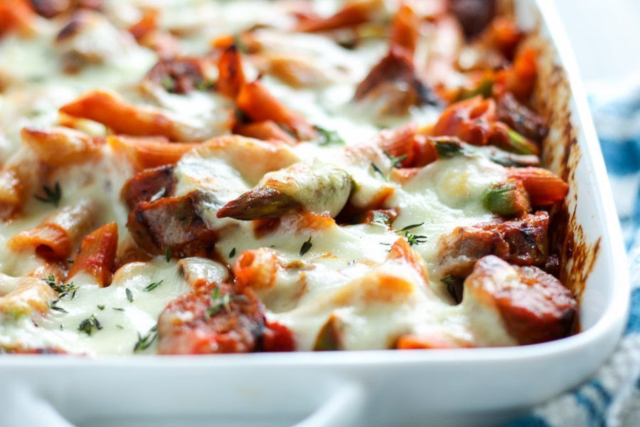 Sausage Asparagus Pasta Bake | Buy This Cook That