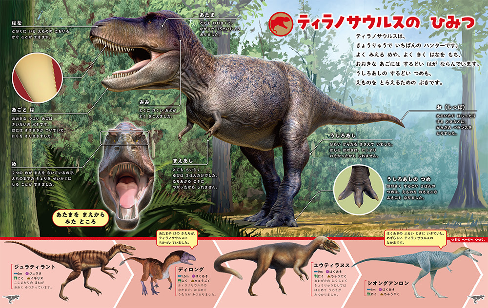 前から読むと ティラノサウルスの本 後ろから読むと トリケラトプスの本 1冊で2倍楽しい恐竜の絵本図鑑です 学研プラス公式ブログ