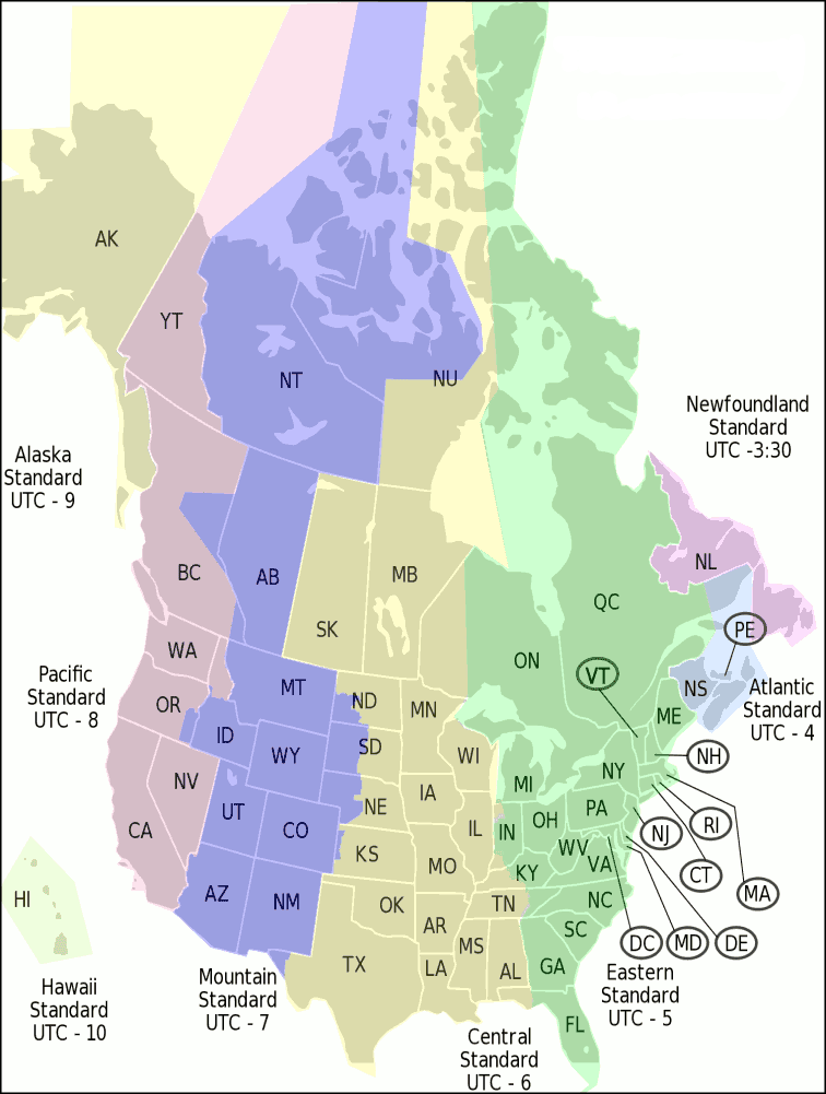 Newfoundland Time Zone Map Current Newfoundland Time now in Canada. NST time now in Canada.