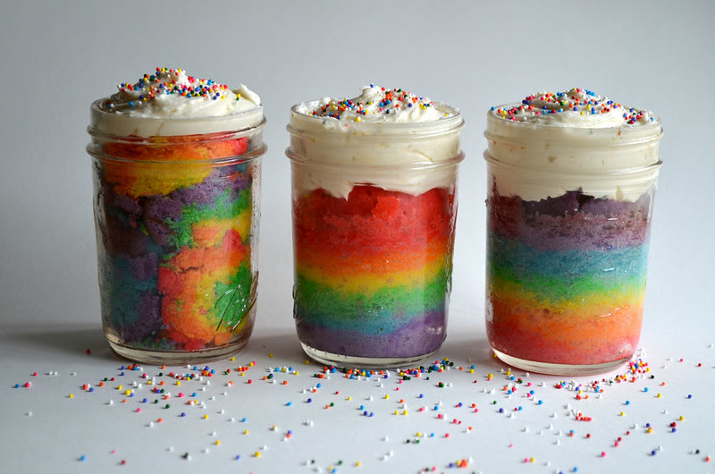 rainbow cake in a jar 8