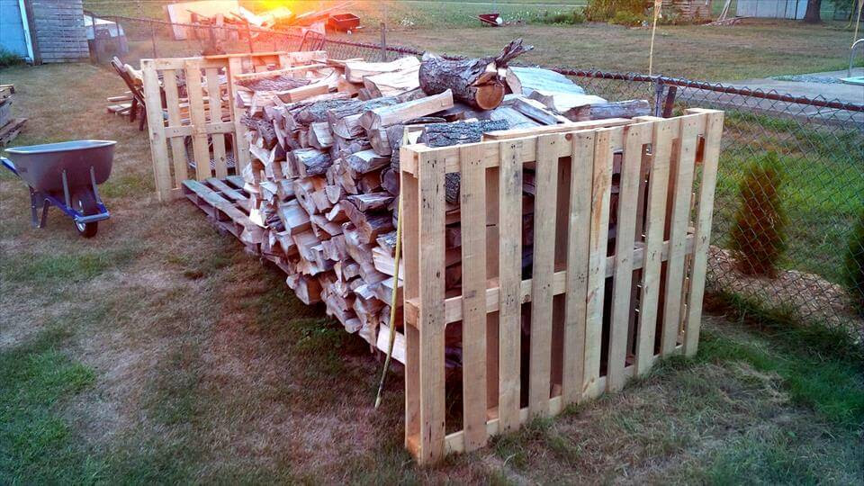 Pallet Firewood Shed
