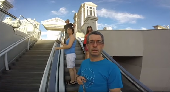 man points gopro the wrong way