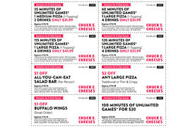 8 Chuck E. Cheese's Coupons | Indianapolis Coupons | Daily Draws ...