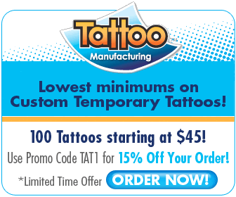 Get 100 Custom Tattoos for $45 plus Free Shipping