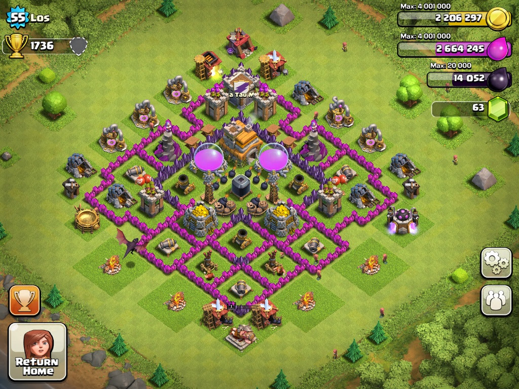 Pics Photos - Clash Of Clans Level 7 Town Hall Defence Strategy