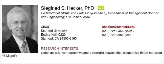 http://cisac.stanford.edu/people/siegfriedshecker/