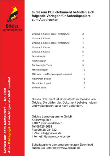 Vorlagen für liniertes Papier zum Ausdrucken - Familothek