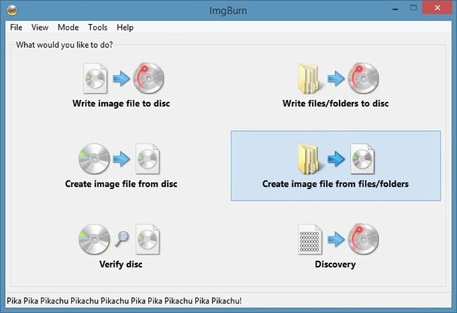 imgburn, them file vao iso