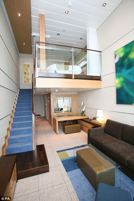 Inside one of the Crown Loft suites
