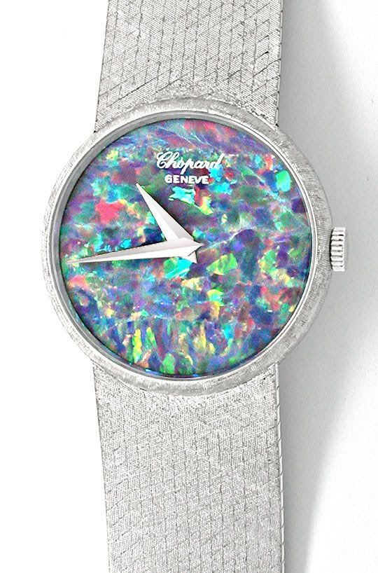 Originalfoto ORIG.CHOPARD DAMENUHR WEISSGOLD TRAUM-OPAL-BLATT 5.000€