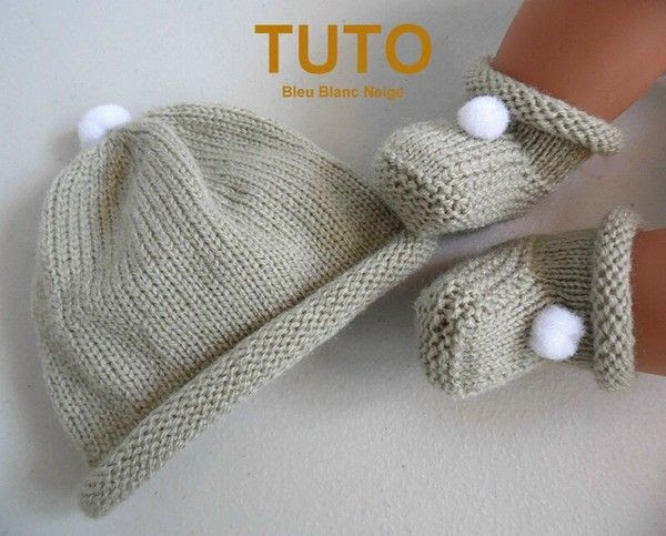 Explications Tuto Chaussons Bebe Tricot
