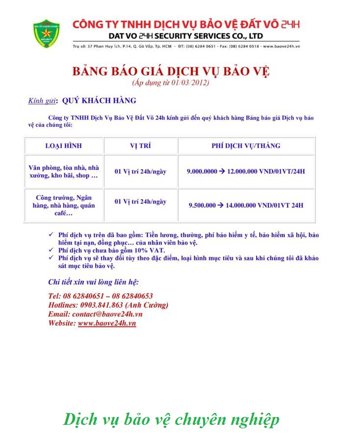 cong ty bao ve o go vap