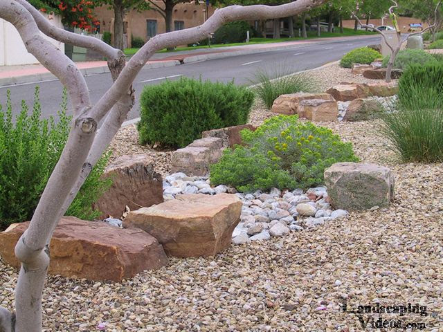 ... landscaping rocks, different color and texture of ground cover gravel