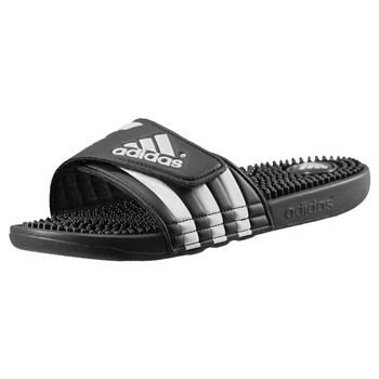 adidas Women's adissage Slide, Black/Black/White, 8 M