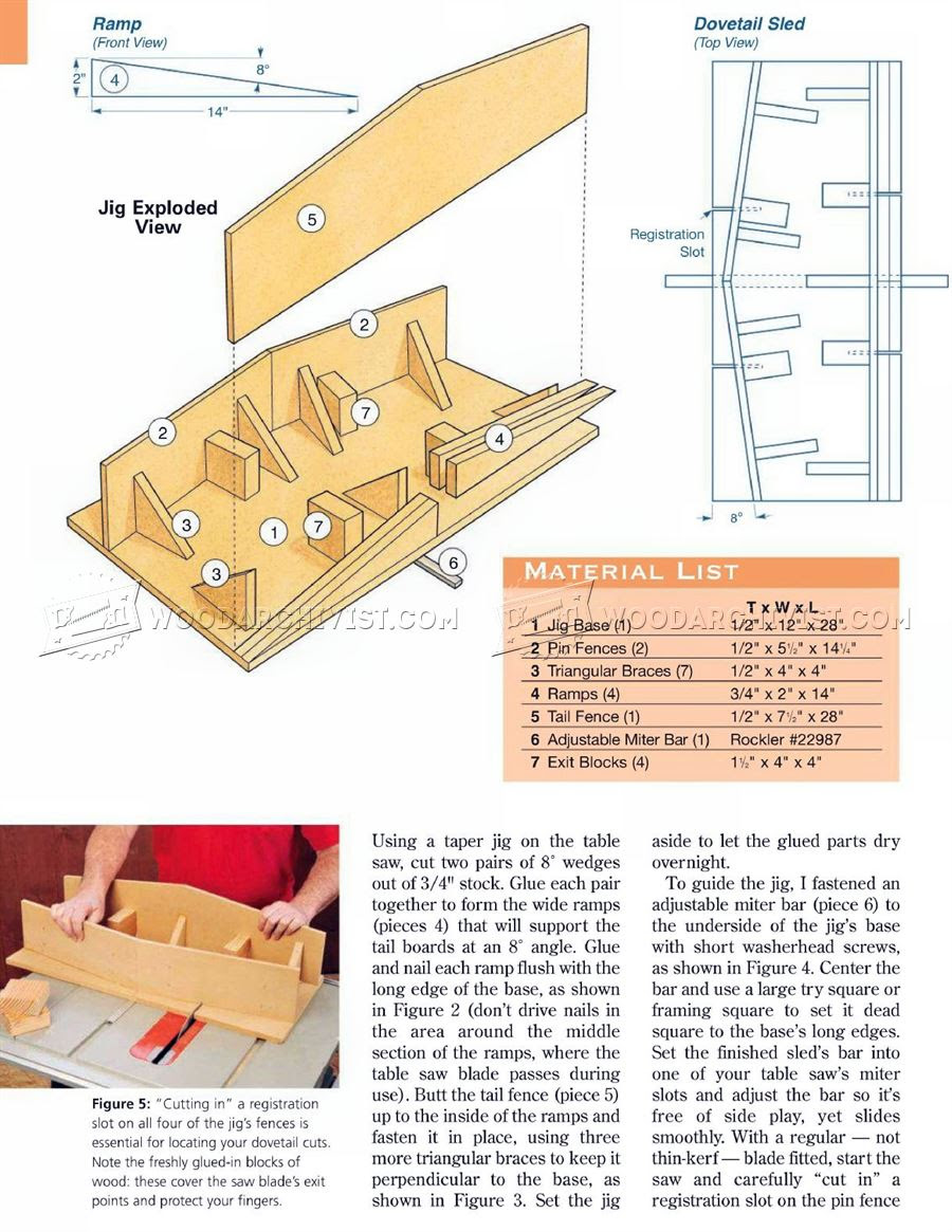 Table Saw Dovetail Sled • WoodArchivist