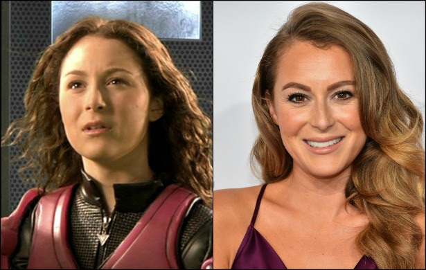 Alexa PenaVega assinava apenas como Alexa Vega quando tinha 12 anos e estrelou 'Pequenos Espiões' (2001). A atriz, que agora está com 26 anos, mudou o sobrenome após se casar com o cantor Carlos Pena Jr., em janeiro de 2014. (Foto: Reprodução e Getty Images)