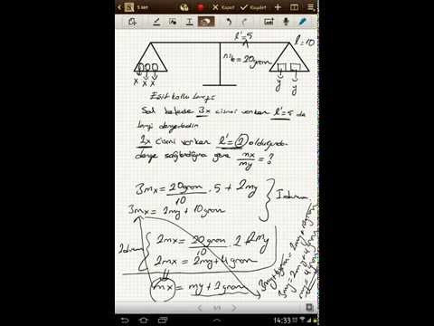 Eşit Kollu Terazi |çözümlüsorular