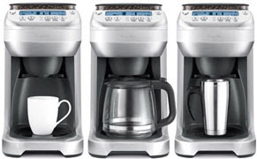 Brew into one cup, a travel mug, or a carafe--whatever fits your needs