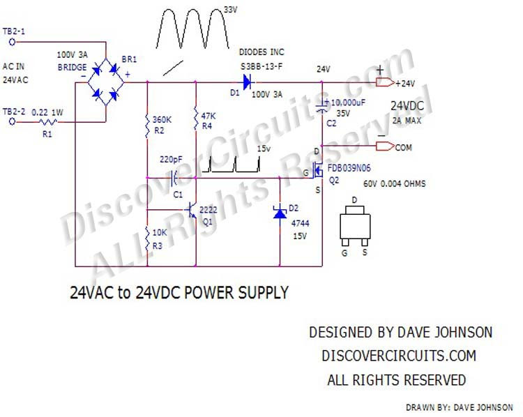 Circuit 395power Supply24 Volts Ac To 24 Volts Dc