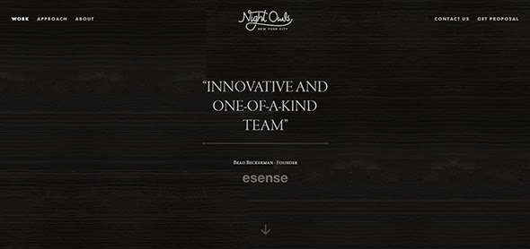 Night Owl Interactive wood textures in web design