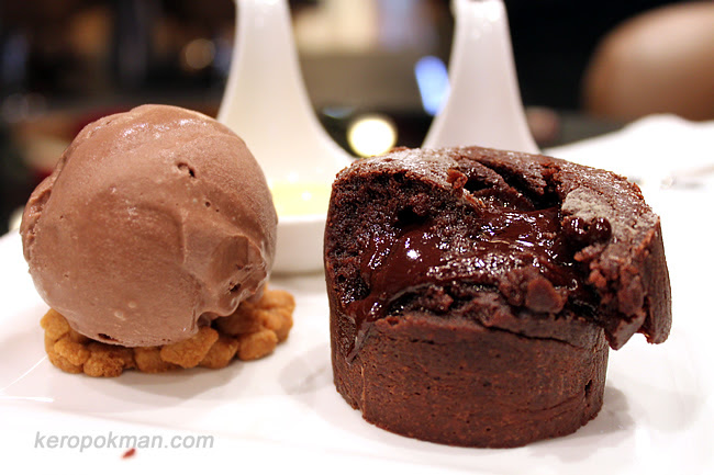 Dark Chocolate Lava Cake with Ice Cream