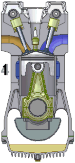 Four-stroke cycle (or Otto cycle)1. intake2. compression3. power4. exhaust