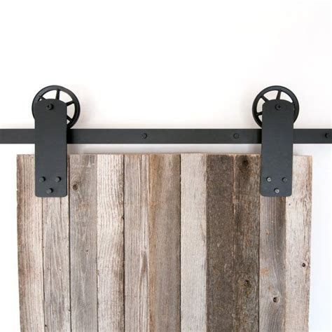 industrial wide strap front mount sliding barn door