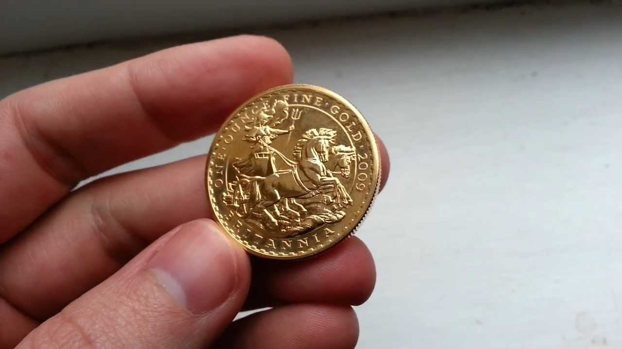 Gold Britannia Coin HD - YouTube