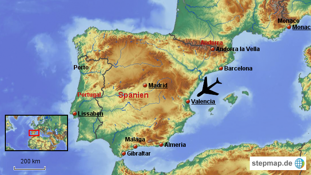 valencia von gertrudego - Landkarte für Spanien