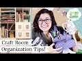 Craft Room Organization Tips - Creative Thrifty Small Space Craft Room Organization Ideas The Happy Housie - Create your dream craft room.