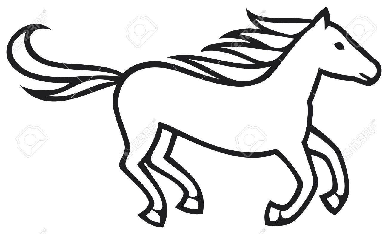 Simple Horse Drawing | Free download on ClipArtMag