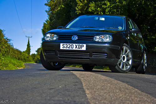 Black VW Golf Mk4 16 Low Front Quarter Shot Black VW Golf Mk4 16 Low Front Quarter Shot