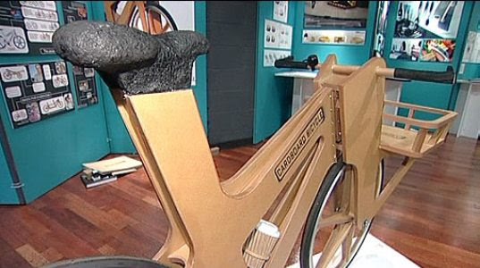 cardboard bicycle, cardboard bike, bike made from cardboard, eco-friendly bicycle, cardboard bike Phil Bridge, student design bicycle, Sheffeld England student design, cardboard bike, transportation tuesday, cardboard2.jpg