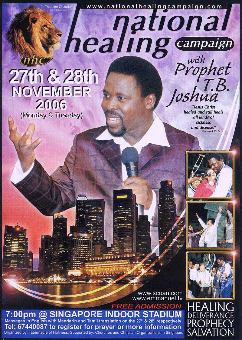 Pastors Wars - I Will Not Worship In TB Joshua's Church ...