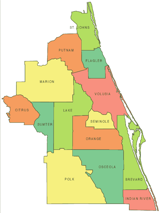 map central florida counties
