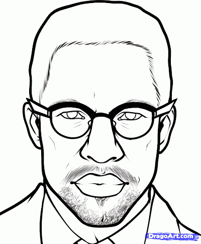 Malcolm X Coloring Page