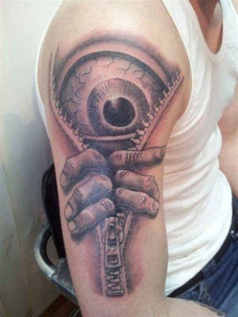 zipper  eye tattoo tattoo tattooed tattoos arm