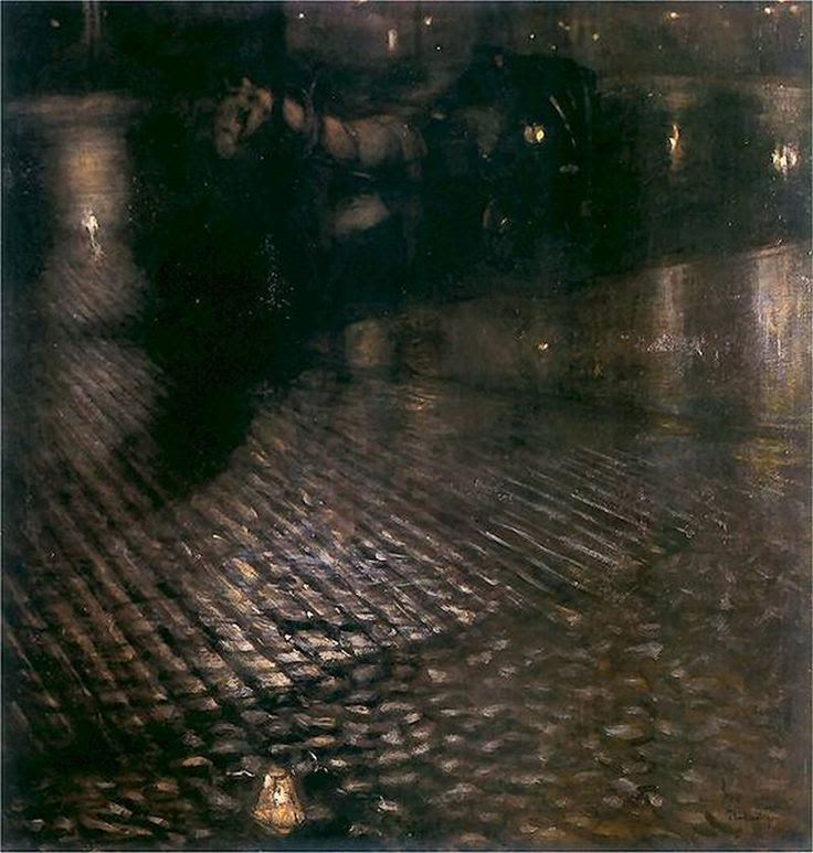 Pankiewicz, Józef (1866-1940)    Hackney at night.