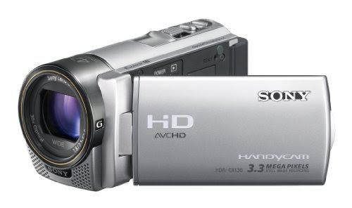 Sony HDR-CX130ES Full HD Camcorder (7,6 cm (3 Zoll) Display, bildstabilisiert, Exmor R Sensor) silber