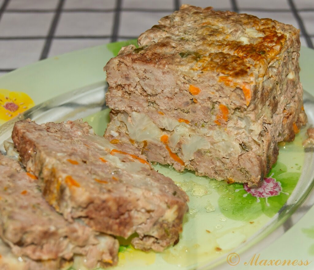 Запеканка из мясного фарша с цветной капустой