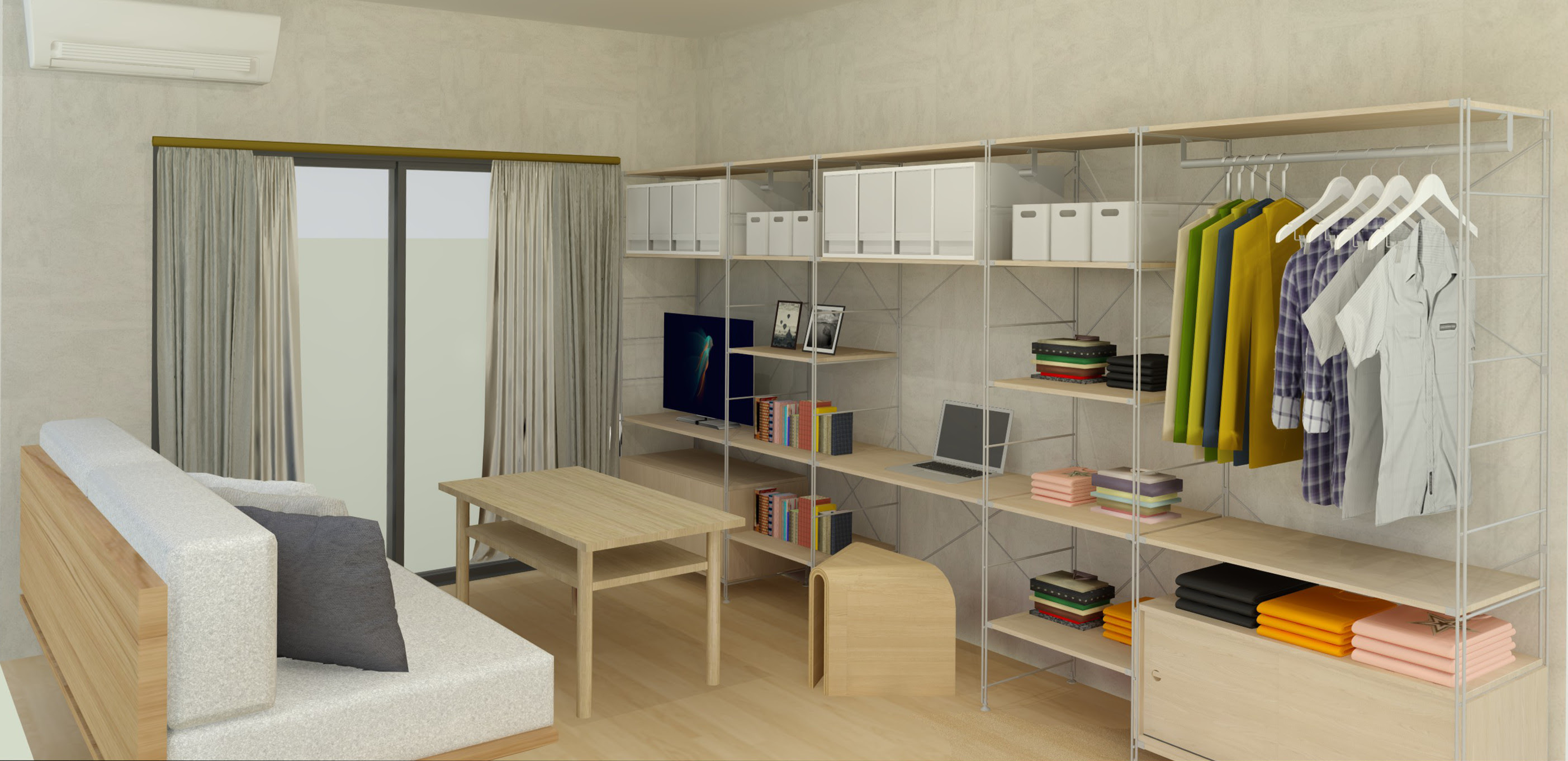 収納重視 無印良品で揃える一人暮らしの部屋 １人暮らし向け 6畳 1k Roomtrip ルームトリップ