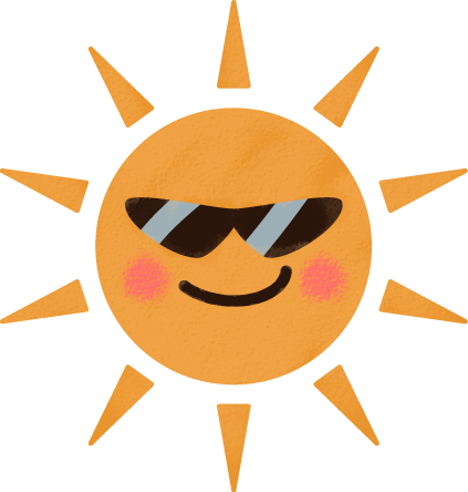 強い日差しイラスト 真夏の太陽 汗 日焼け対策の季節に 可愛い無料イラスト素材集