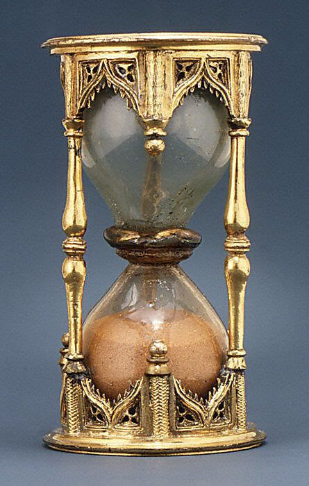 Sand Glass, Half-Hour  Date: first quarter 16th century Culture: German Medium: Bronze-gilt and silver-gilt