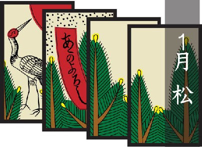 お琴 三味線教室 牡丹会八王子教室 花札の花鳥風月と着物の柄